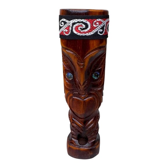 Authentic Maori Teko Teko Carved Wooden Cultural Art Statue Rotorua New Zealand - Picture 1 of 9